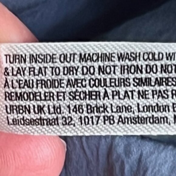 FREE PEOPLE Movement Back To The Future Pants Blue High Rise Ankle Zip Ruched Sm - Picture 11 of 12